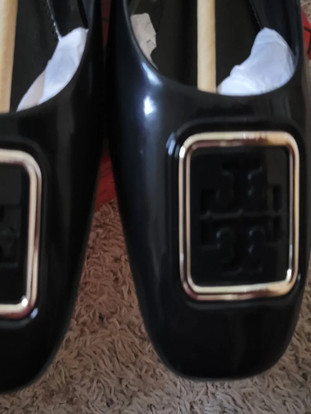 NIB Tory Burch Georgia Ballet Patent Leather - 8.5